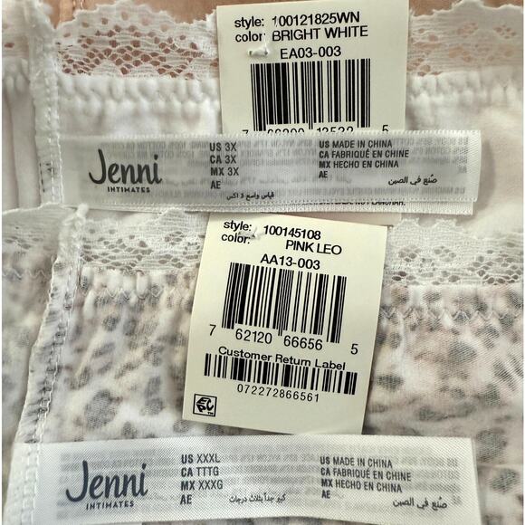 Jenni Intimates Lot 4pcs Hipster Cotton Panties - MultiColor - Plus XXXL 3X - Picture 5 of 7